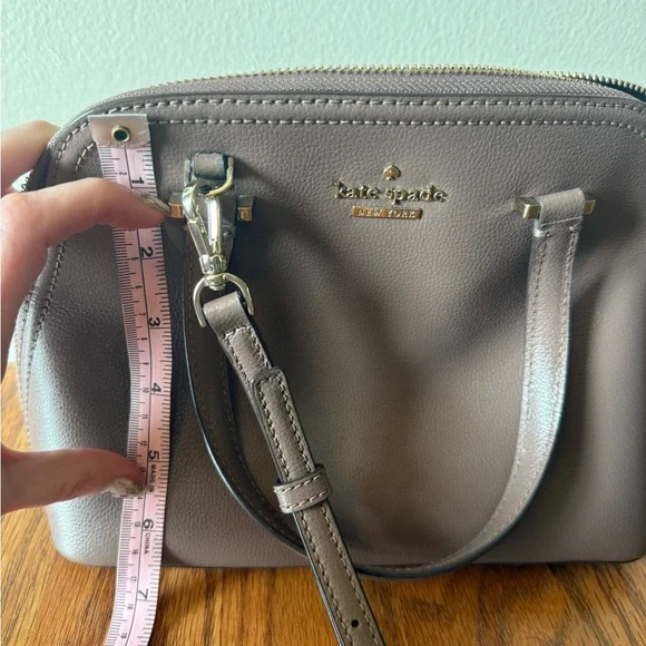 kate spade Mauve/Taupe Faux Leather Crossbody Satchel - Picture 6 of 6